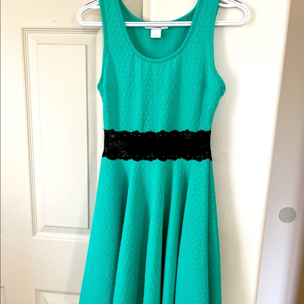 Skater dress with lace